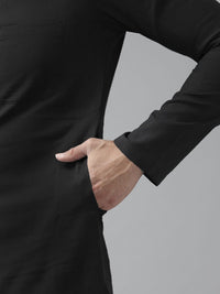 See Designs Men Black Regular Pure Cotton Kurta with Pyjamas