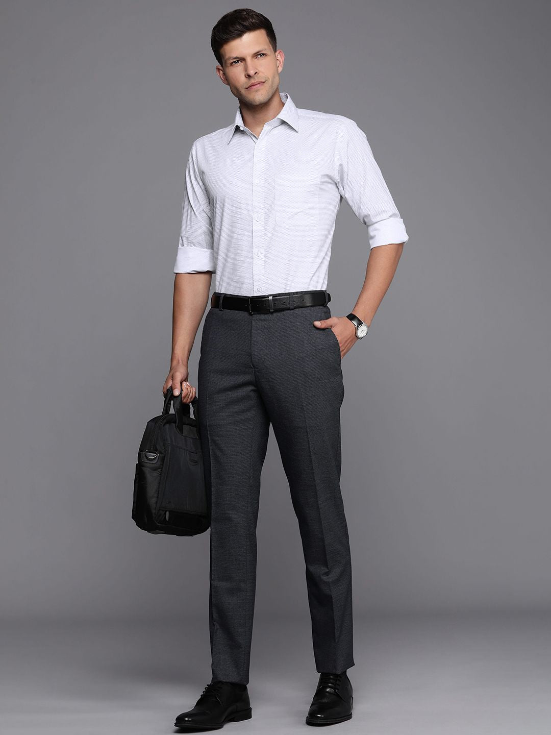 Raymond Slim Fit Printed Pure Cotton Formal Shirt