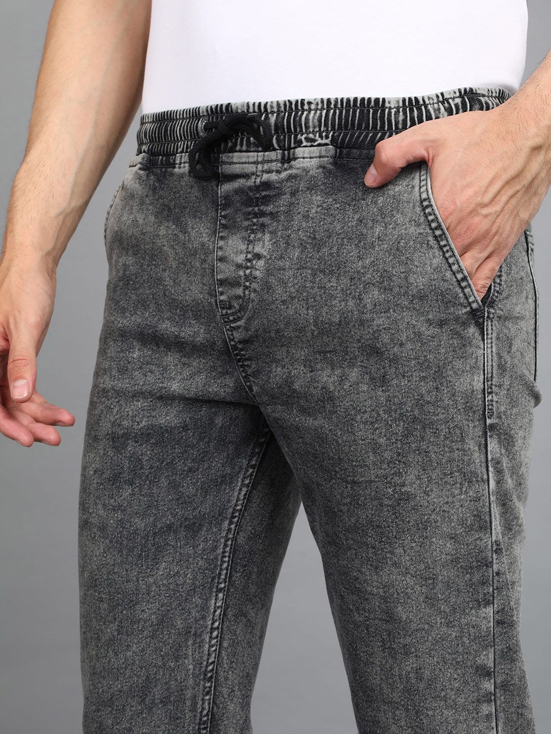 Urbano Fashion Men Heavy Fade Stretchable Jeans