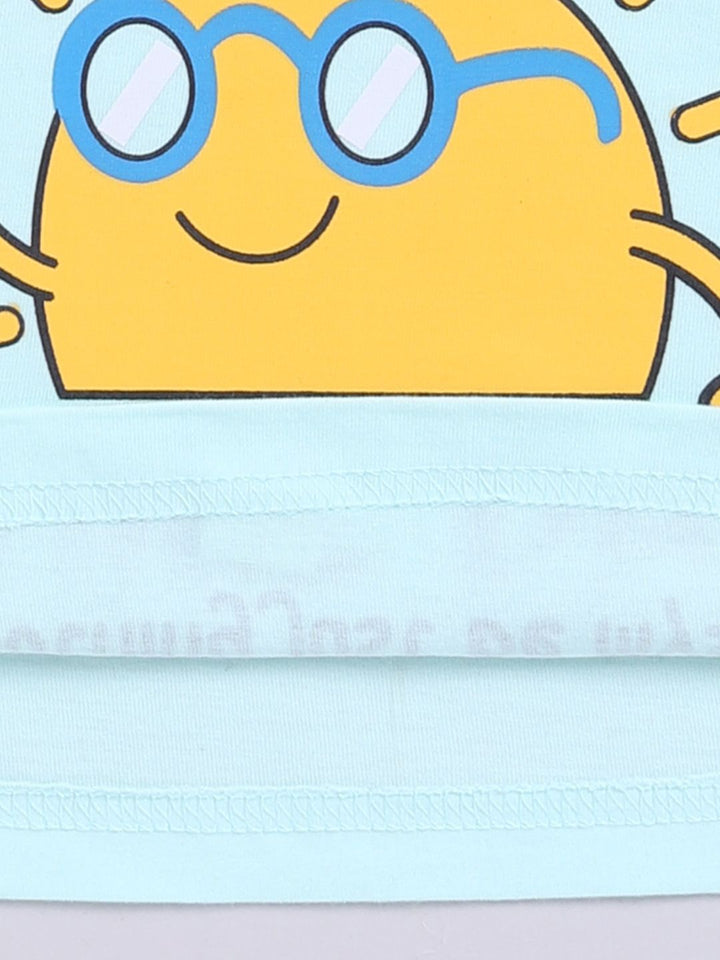 Happy Faces Boys Printed Tropical Pure Cotton T-shirt