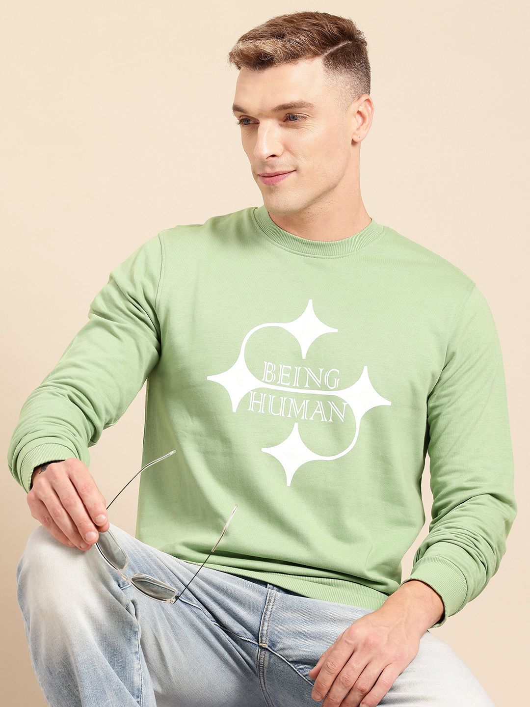 Being Human Men Pure Cotton Sweatshirt