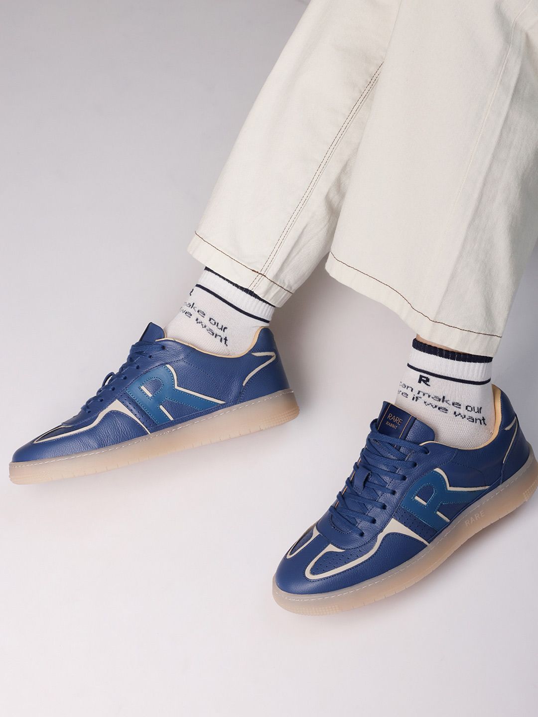 RARE RABBIT Men Leather Sneakers