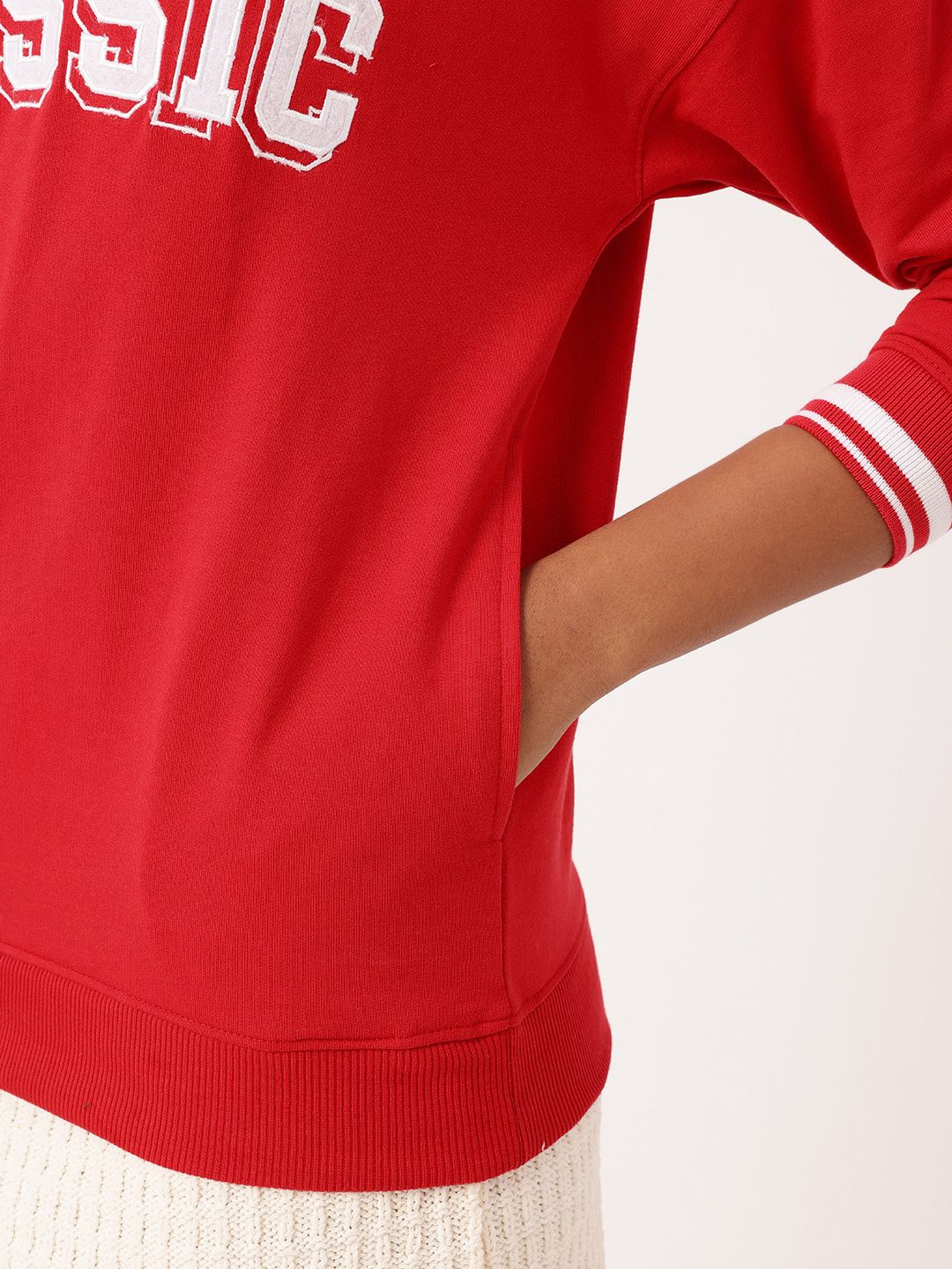 DressBerry Embroidered Relaxed Fit Sweatshirts