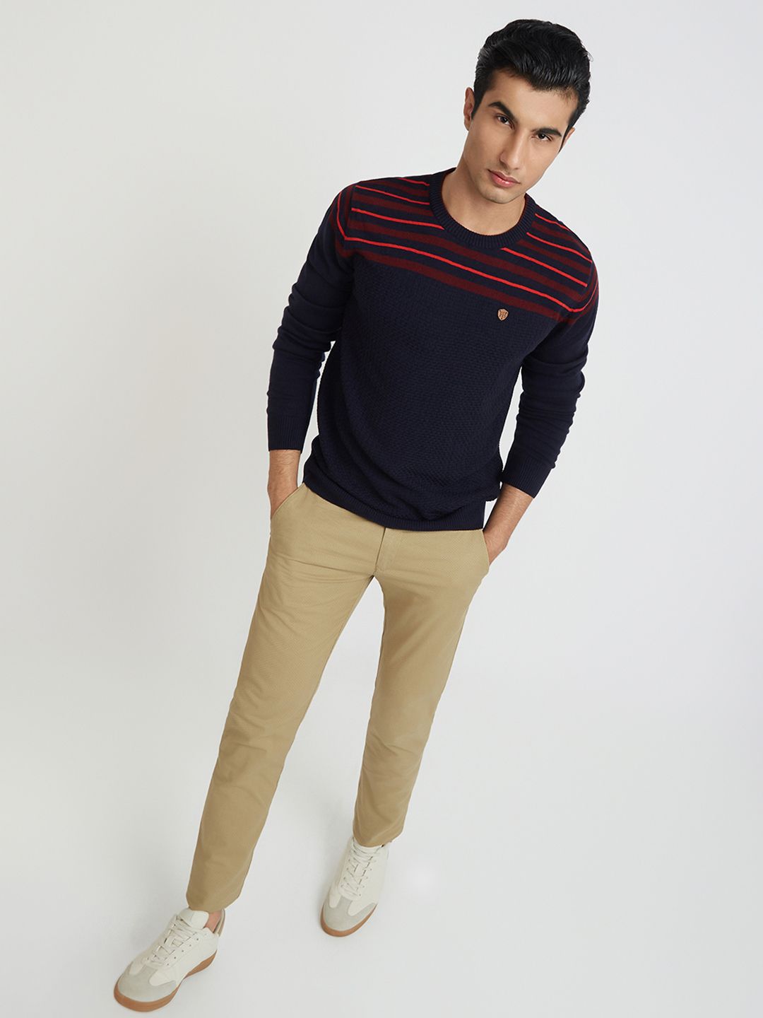 Raymond Men Navy Blue Pullover