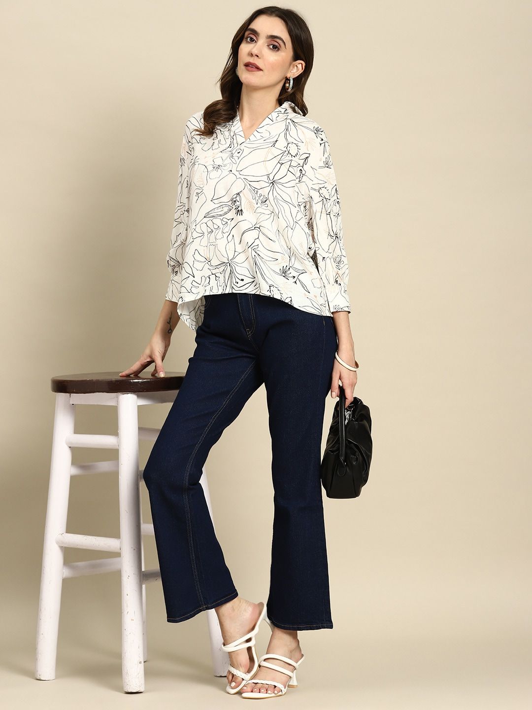 all about you Floral Print Shirt Style Top