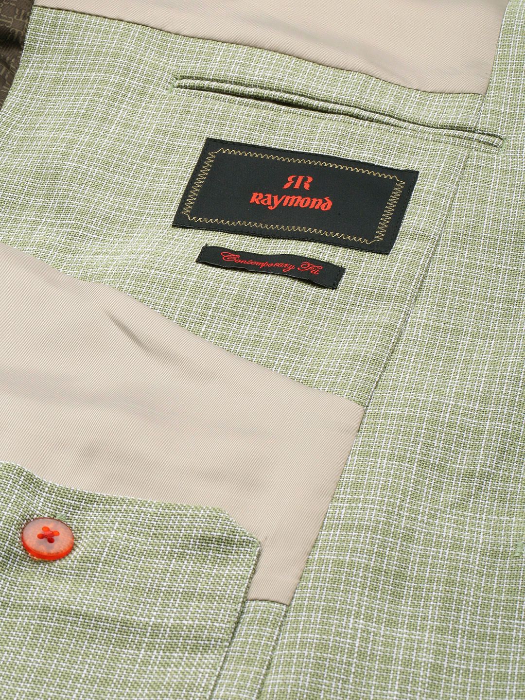 Raymond Contemporary Fit Checked Single-Breasted Formal Blazer