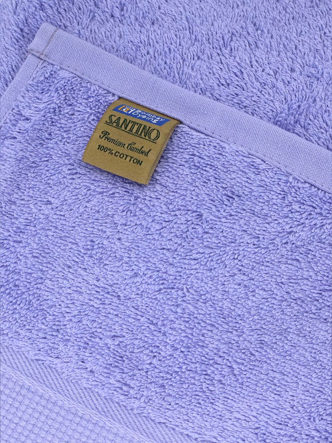 BOMBAY DYEING Blue Santino 550 GSM Pure Cotton Solid Bath Towel
