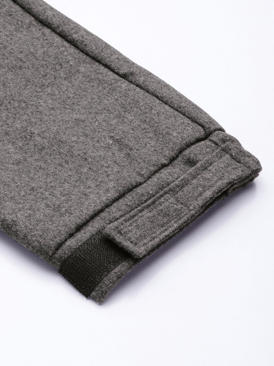 Mr Bowerbird Men Charcoal Frey Liberal Fit Solid Pleated Tweed Cargos