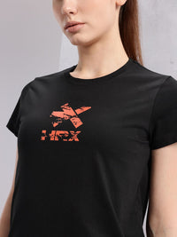 HRX by Hrithik Roshan Brand Logo Print Training T-shirt