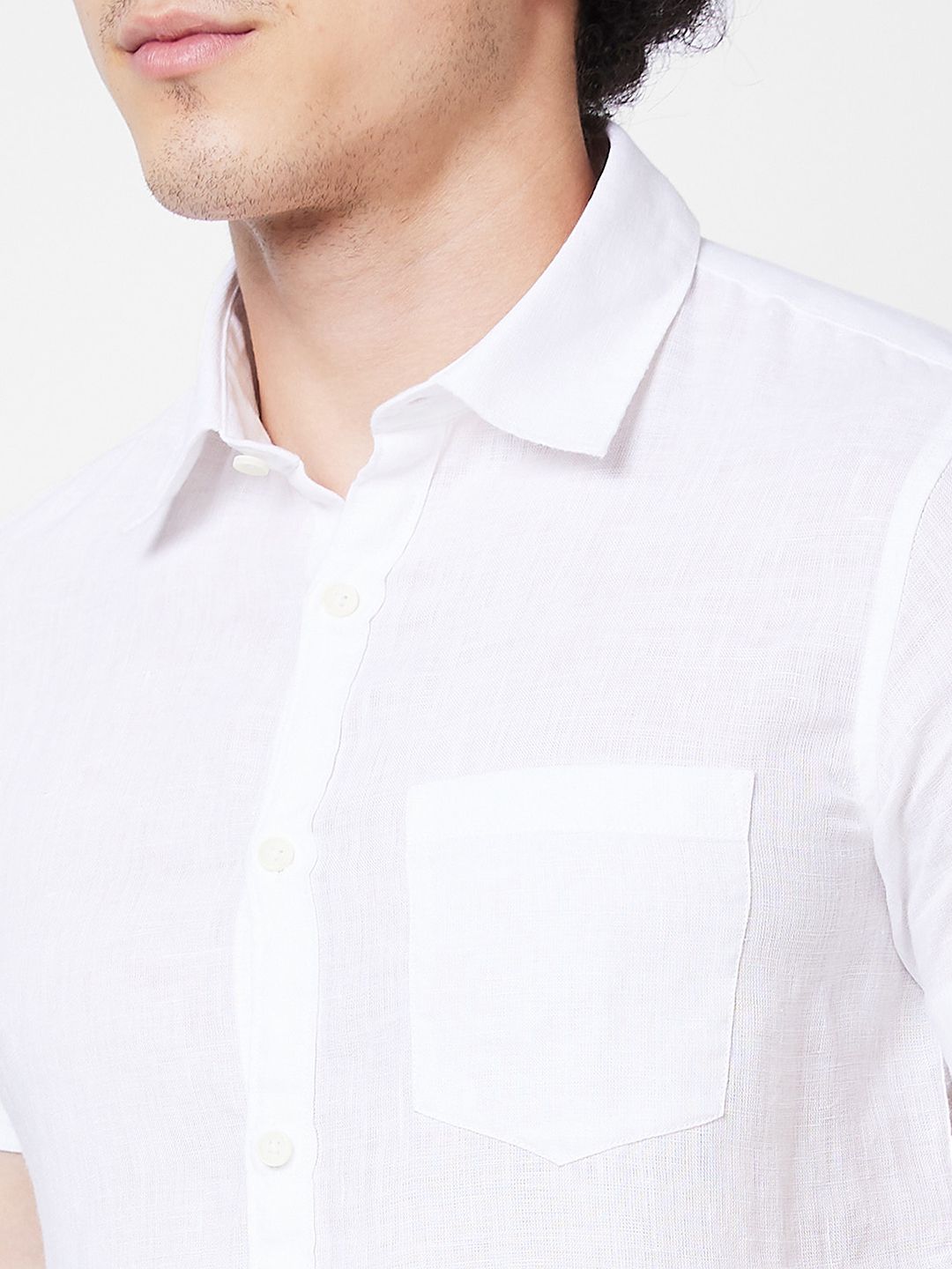 SPYKAR Spread Collar Linen Casual Shirt
