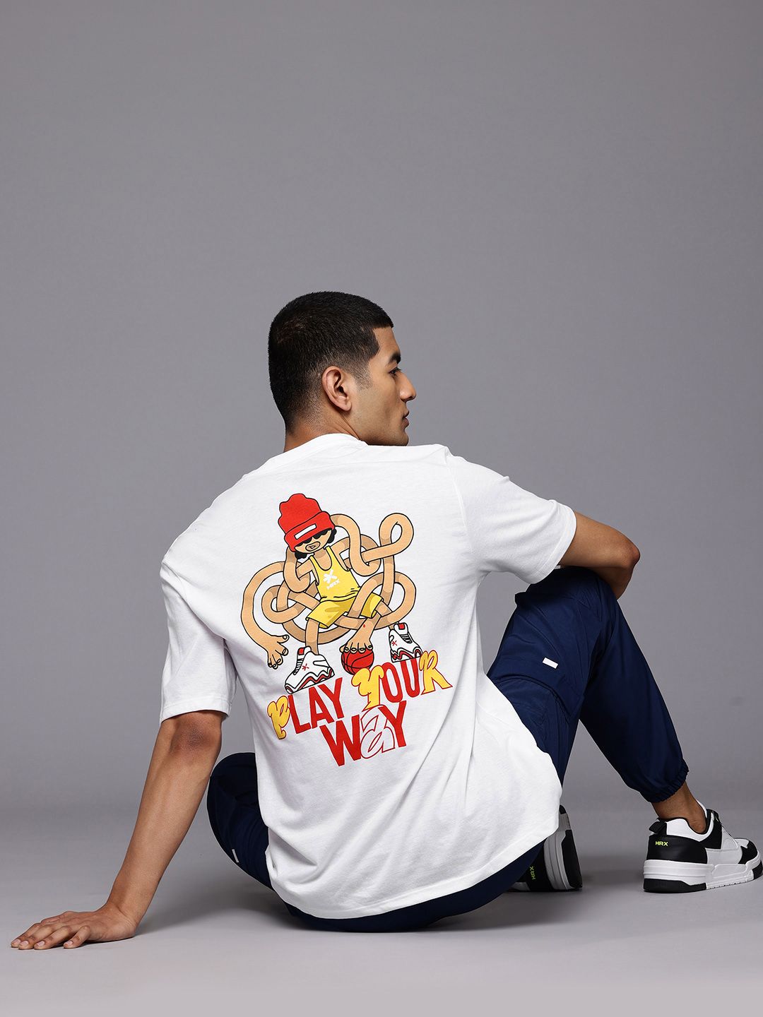 HRX by Hrithik Roshan Placement Print Regular Fit Lifestyle T-shirt