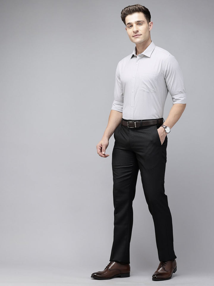 Park Avenue Slim Fit Micro Checks Opaque Formal Shirt