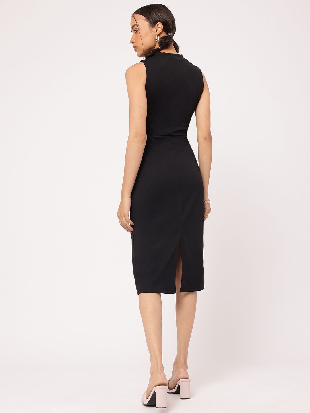 DressBerry Minimalist Muse Cut-Out Sheath Dress