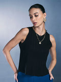 AND Striped Sleeveless Cotton Top
