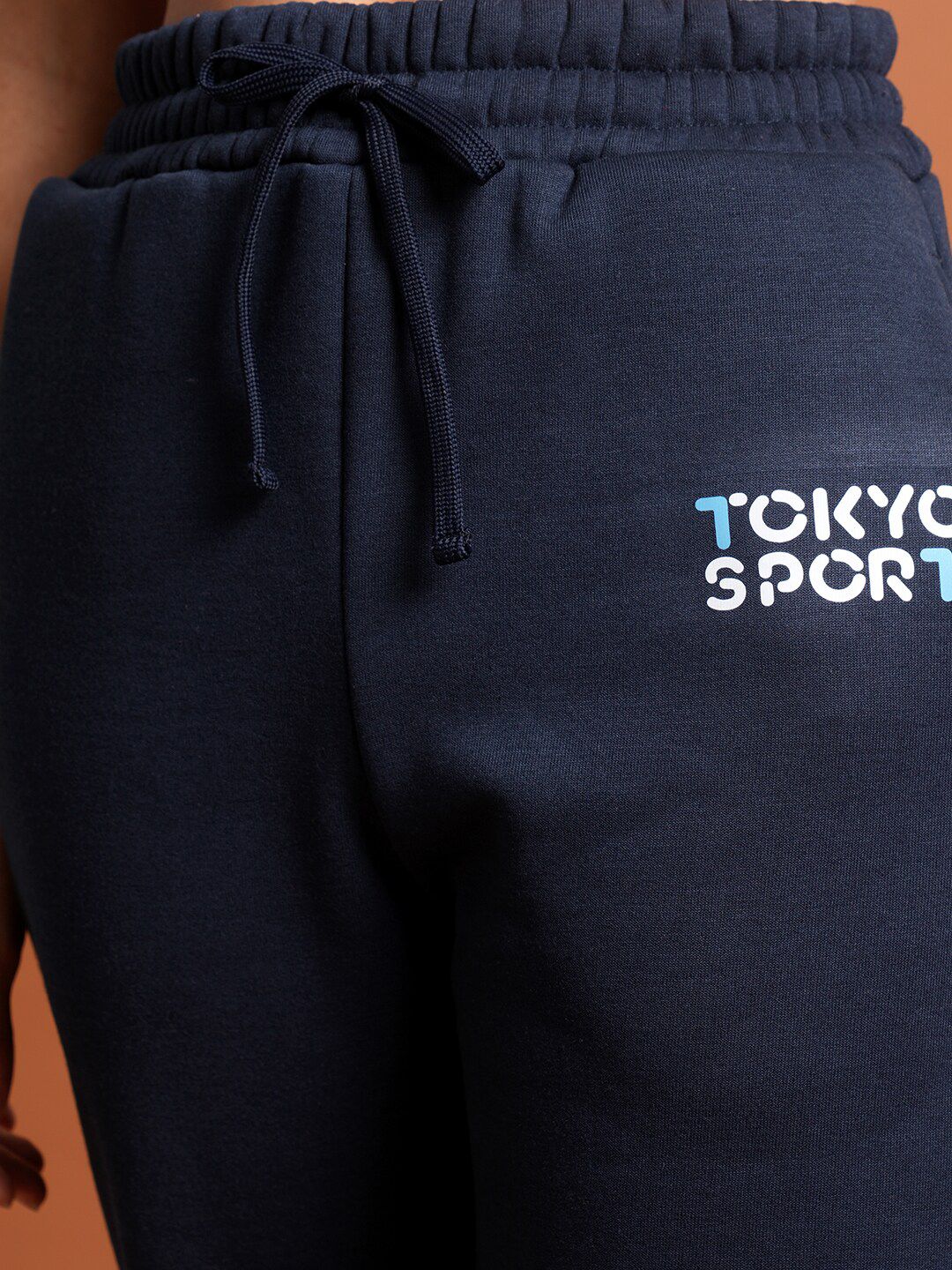 Tokyo Talkies Women Navy Blue Wide-Leg Track Pant