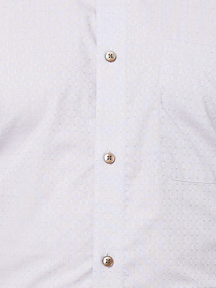 Raymond Spread Collar Long Sleeves Checked Contemporary-Fit Cotton Formal Shirt