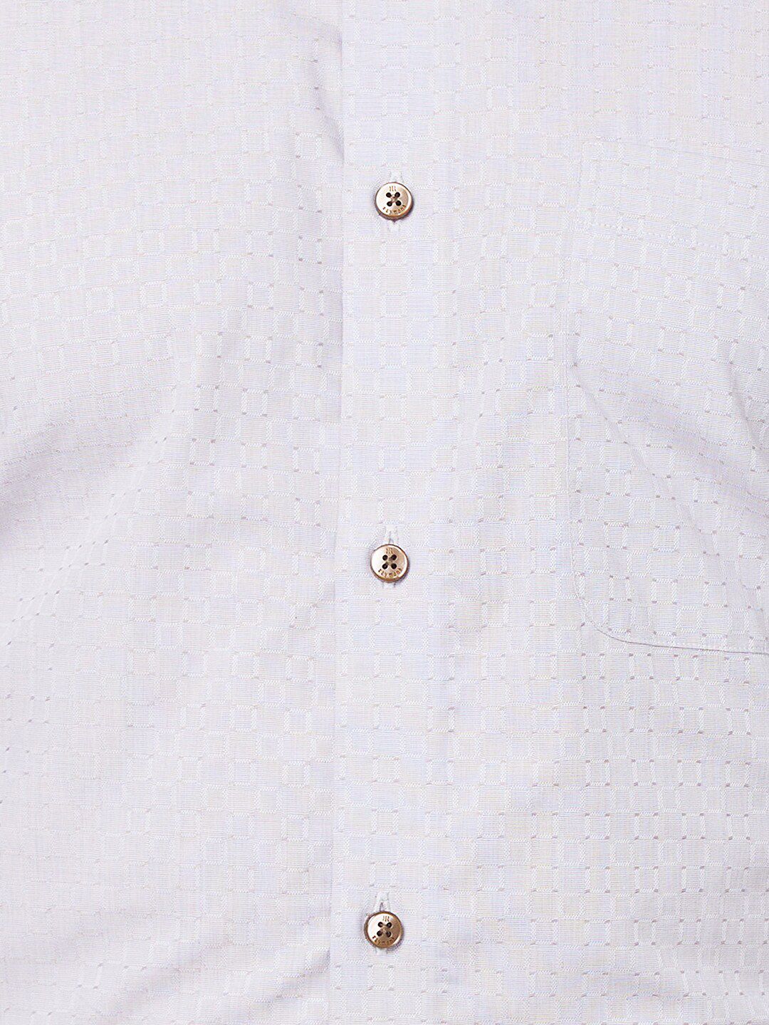 Raymond Spread Collar Long Sleeves Checked Contemporary-Fit Cotton Formal Shirt