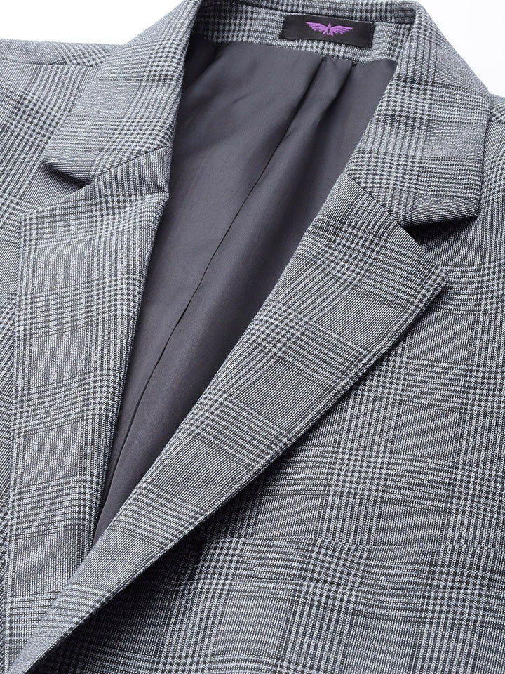 Park Avenue Slim Fit Textured Self Design Notched Lapel Single-Breasted Formal Blazer