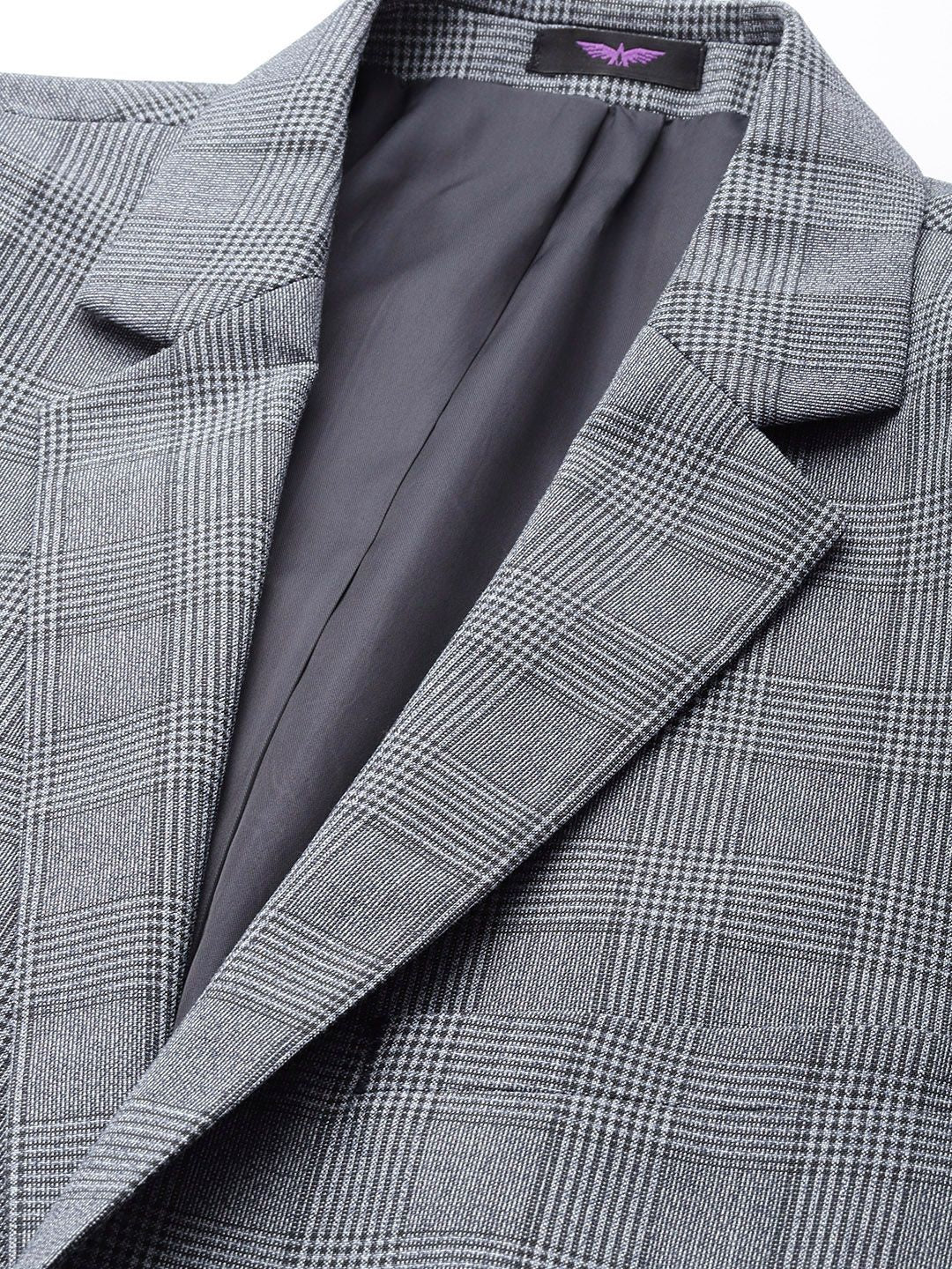 Park Avenue Slim Fit Textured Self Design Notched Lapel Single-Breasted Formal Blazer