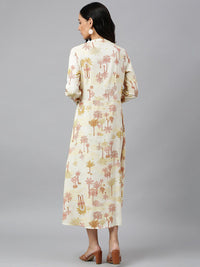 W Floral A-Line Midi Dress