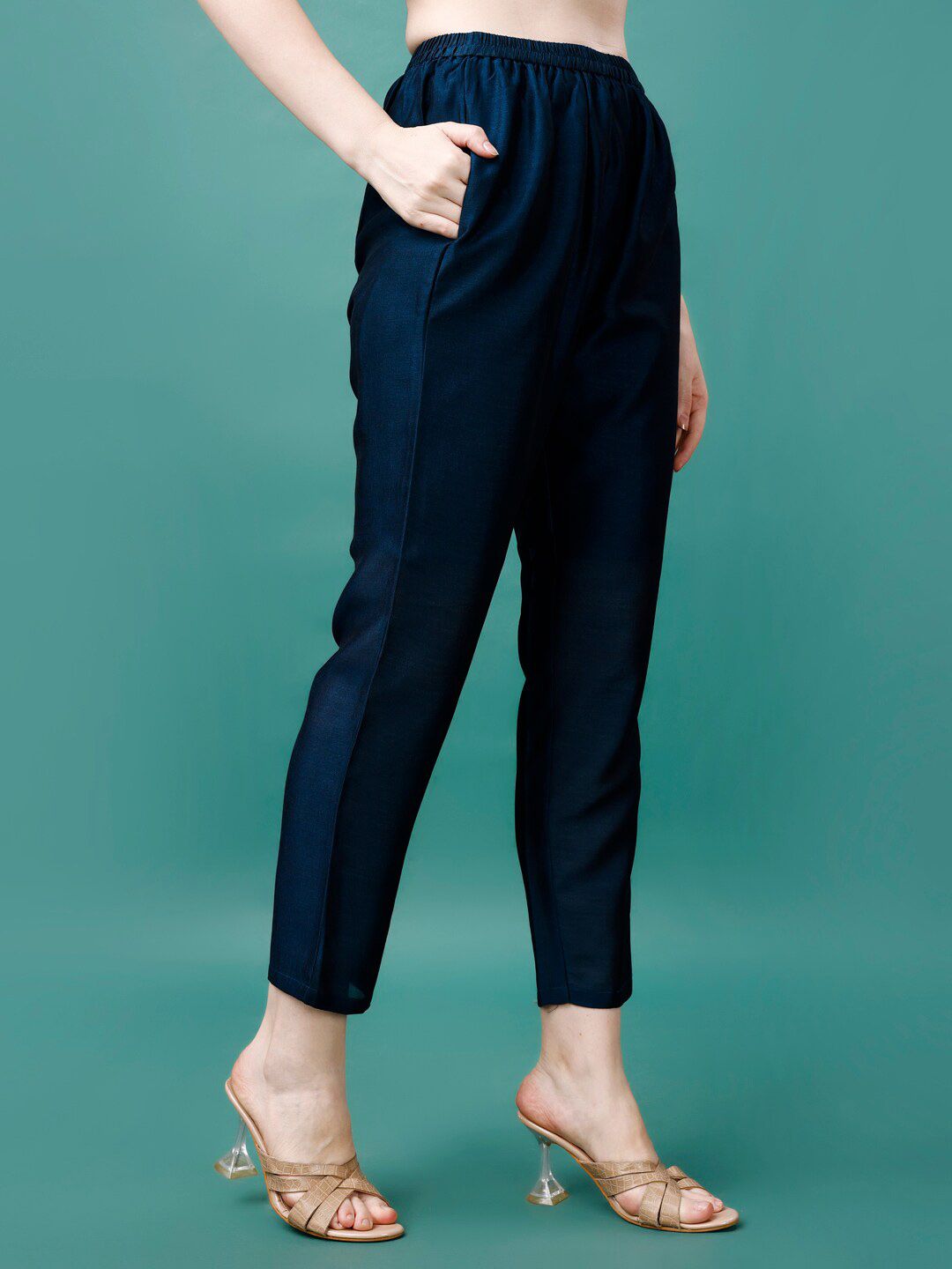 KALINI Ethnic Motifs Sequinned Embroidered V-Neck kurta With Pant & Dupatta