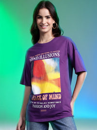 DressBerry Printed Drop-Shoulder Sleeves Pure Cotton T-shirt