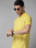 Park Avenue Micro Ditsy Print Slim Fit Polo T-shirt