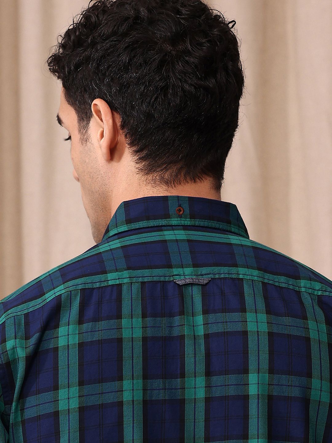 Mr Bowerbird Men Tailored Fit Tartan Checks Opaque Pure Cotton Casual Shirt