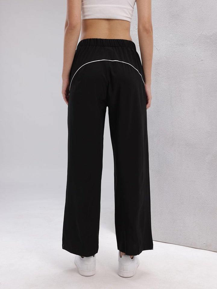 HRX by Hrithik Roshan Women Lifestyle Track Pants with Contrast Piping