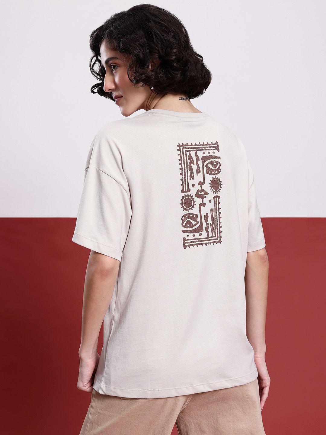 DressBerry Unbothered Vibes Print Detail T-shirt