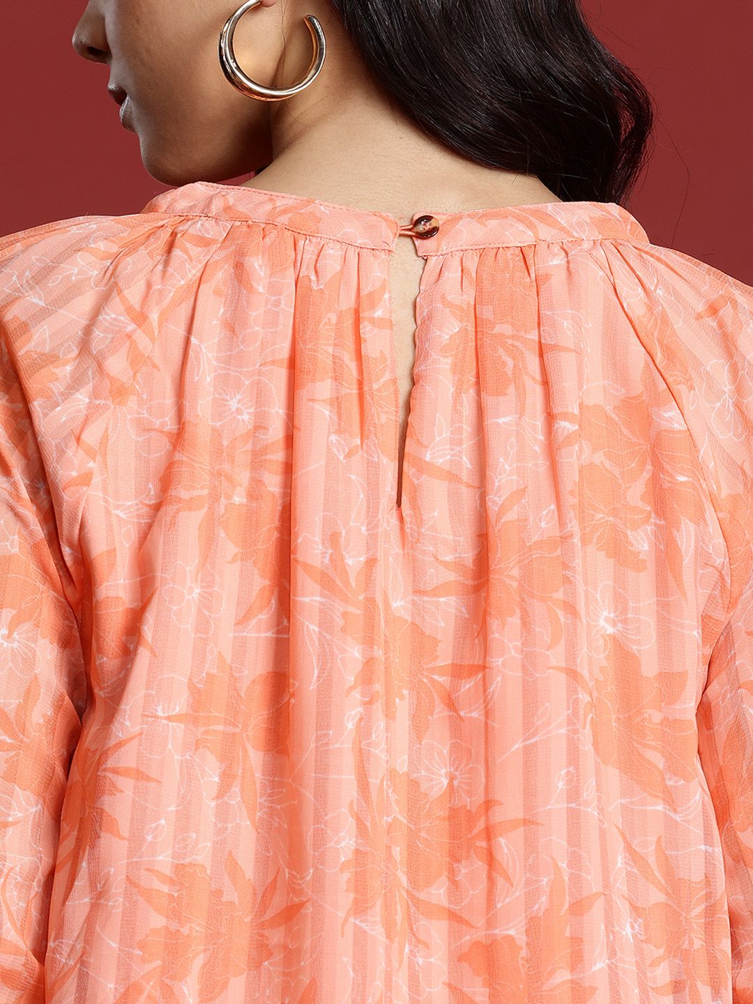 all about you Floral Print Puff Sleeves Top