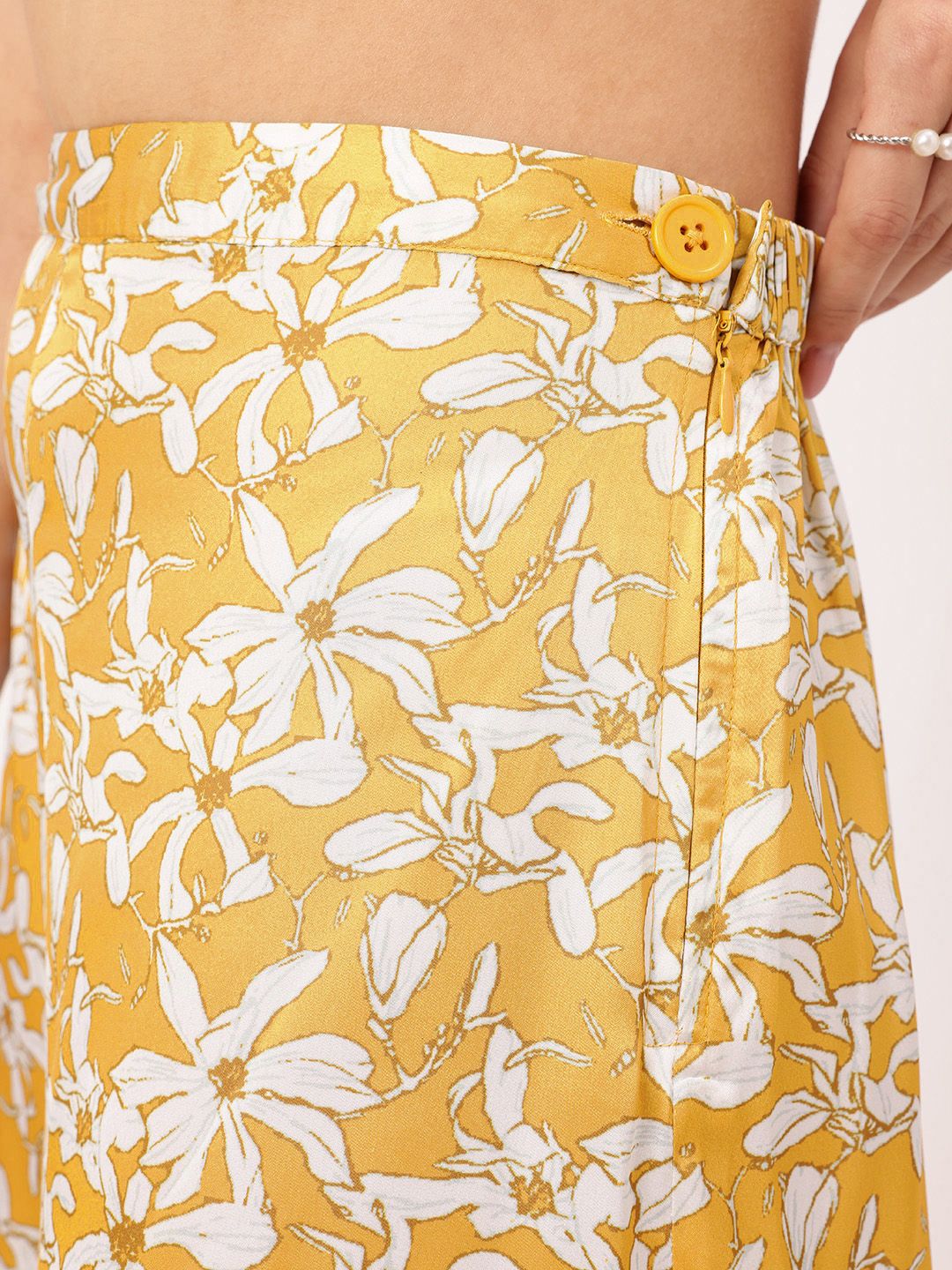 DressBerry Women Petal Parade Swish-Swish Wide Leg Trousers