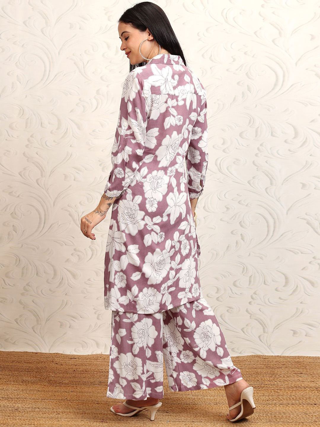 Vishudh Printed Pure Cotton Shirt With Palazzos