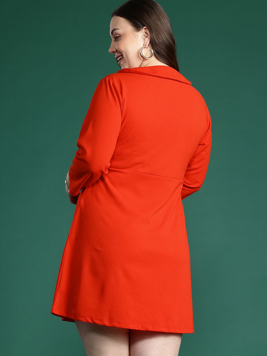 DressBerry Plus Size Layered Fit & Flare Mini Dress