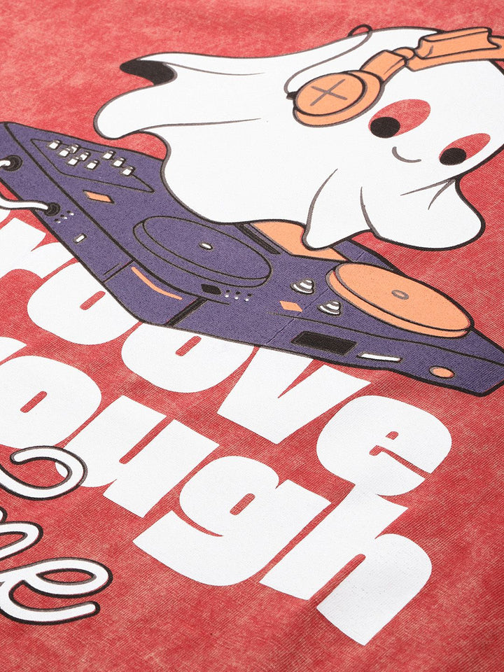 DILLINGER Graphic Printed Washed Effect Oversized Pure Cotton T-shirt