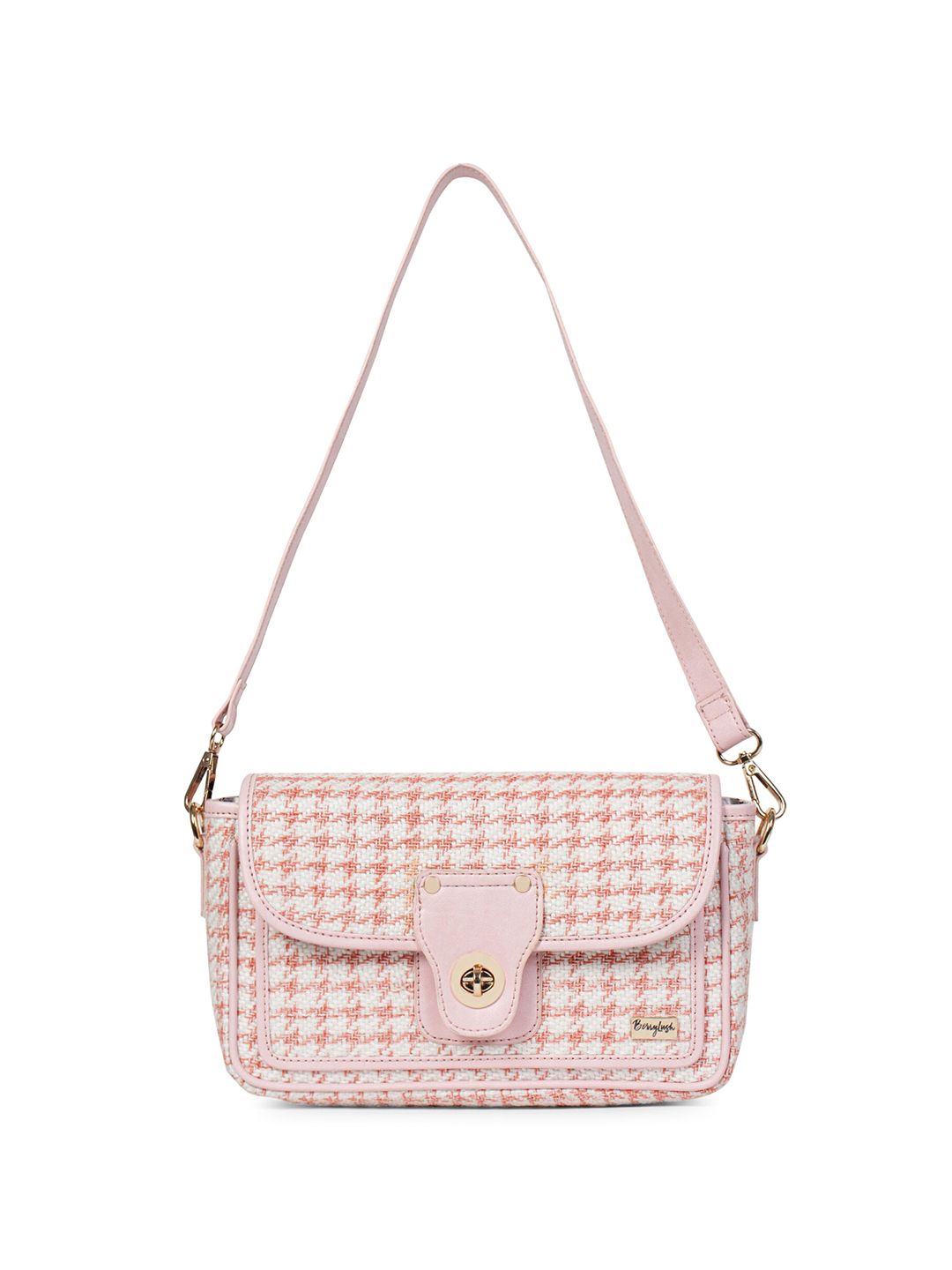 Berrylush Self Design Structured Handheld Bag