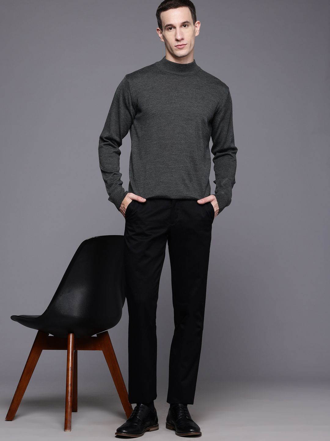 Raymond High Crew Neck Pullover Sweaters