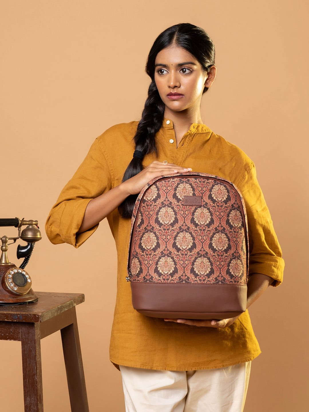 ZOUK Women Ethnic Motifs Printed Backpack