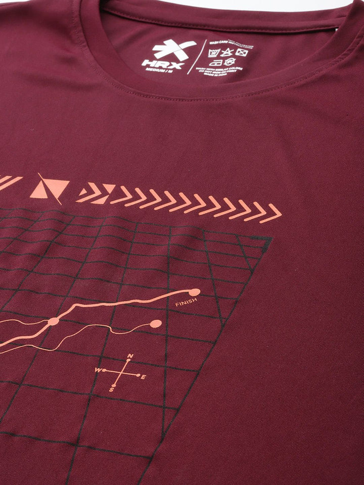 HRX by Hrithik Roshan Conversational Printed Rapid-Dry Running T-shirt