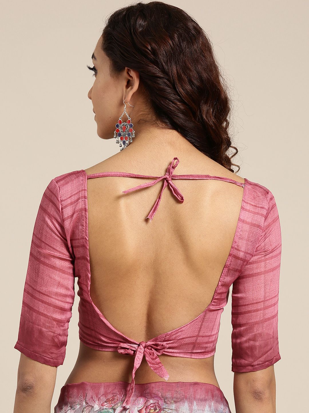 Saree mall Grey & Maroon Printed Saree