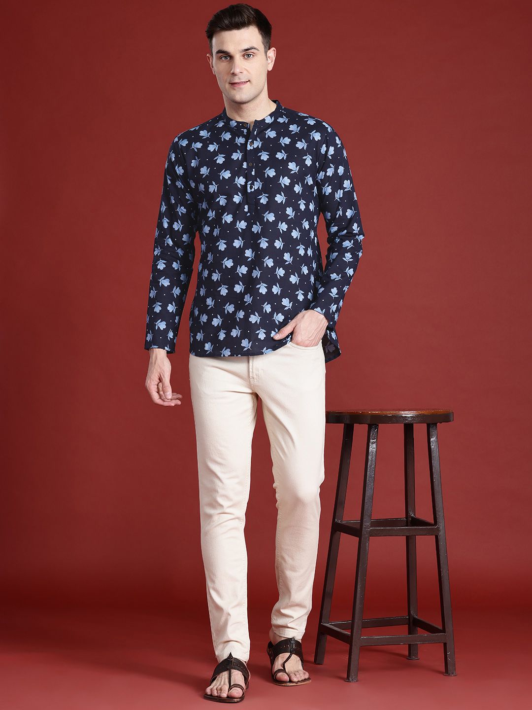 Anouk Floral Printed Pure Cotton Kurta