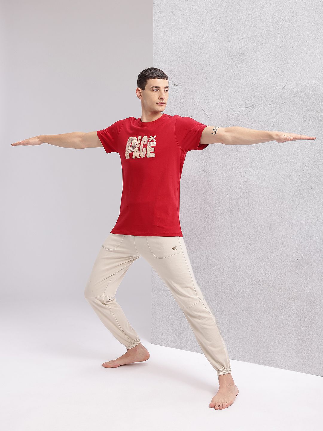 HRX by Hrithik Roshan Pure Cotton Printed Yoga T-shirt
