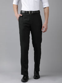 Park Avenue Men Black Trousers
