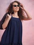 DressBerry A-Line Dress with Pleated Detail