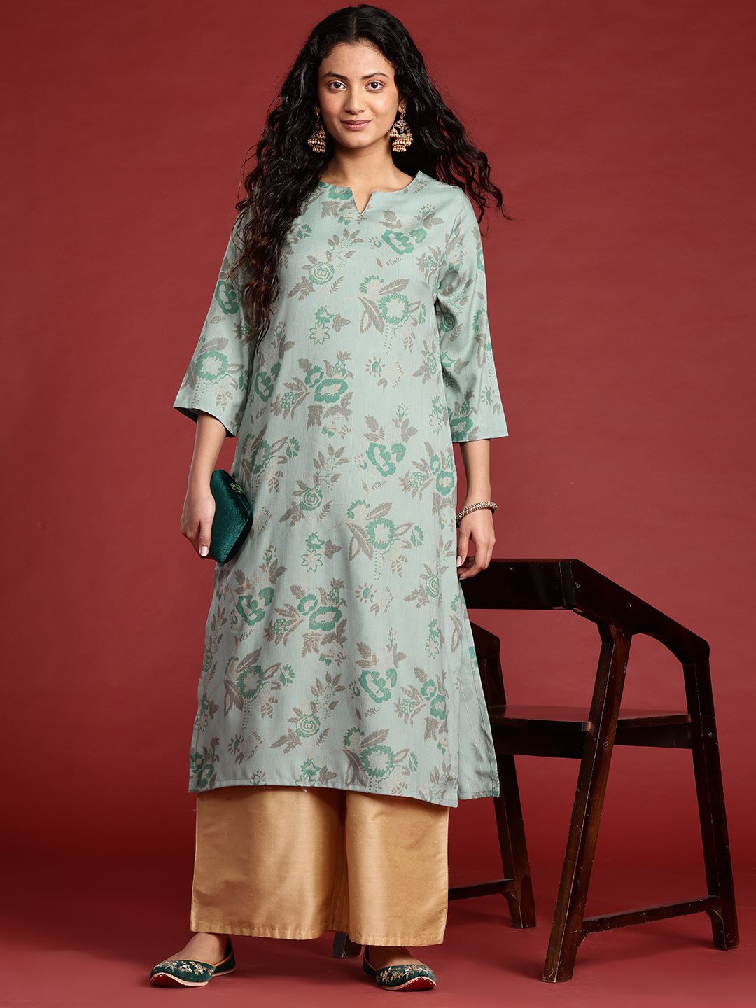 Anouk Printed Straight Kurta