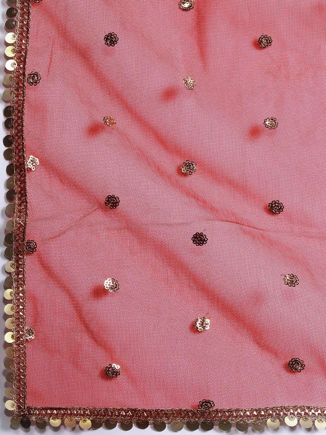 Indo Era Embroidered Sequinned Kurta With Trousers & Dupatta