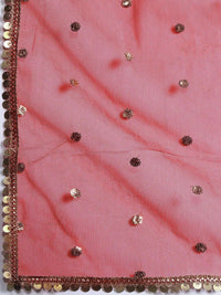Indo Era Embroidered Sequinned Kurta With Trousers & Dupatta
