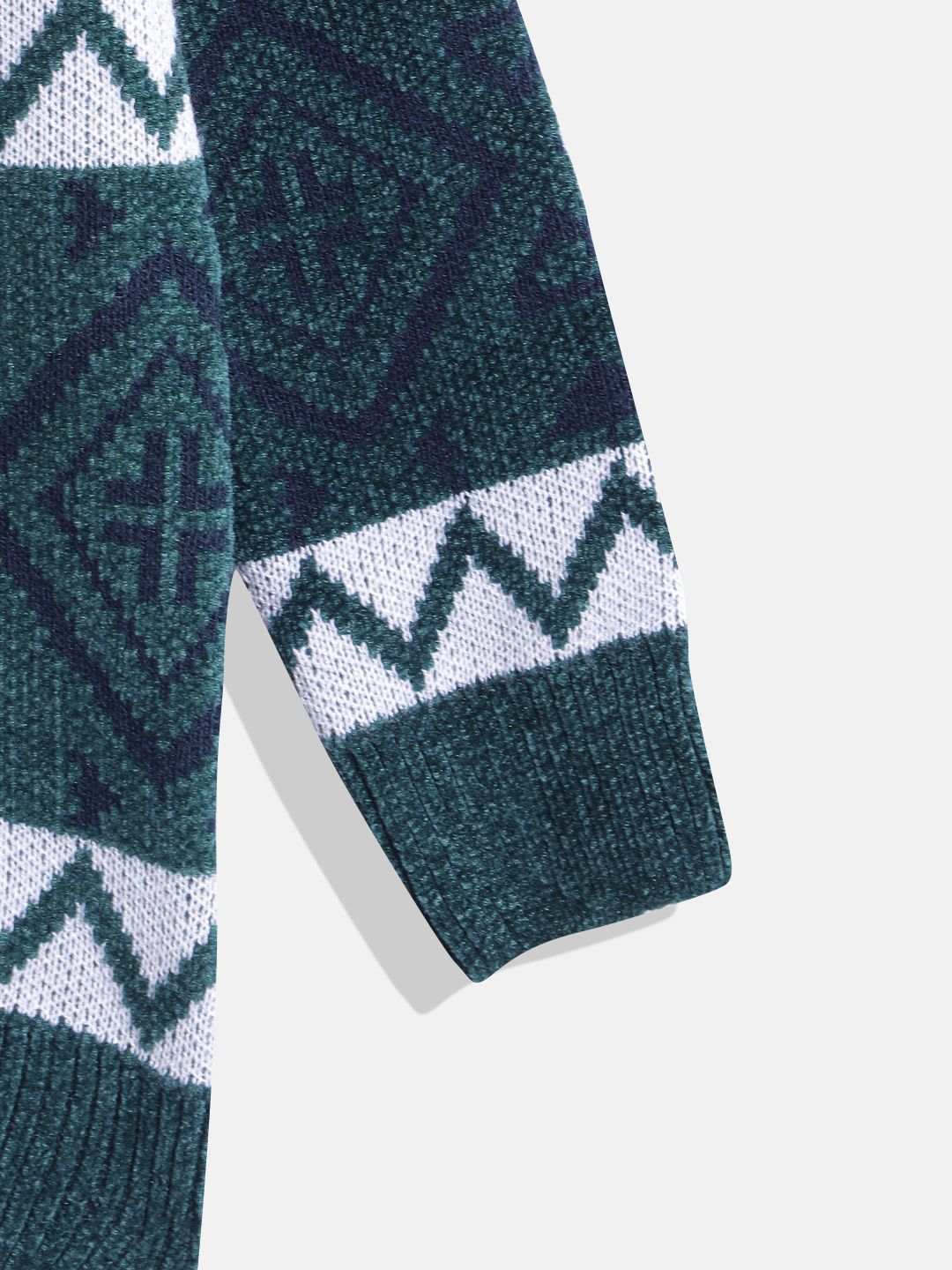 Monte Carlo Boys Geometric Design Woollen Pullover