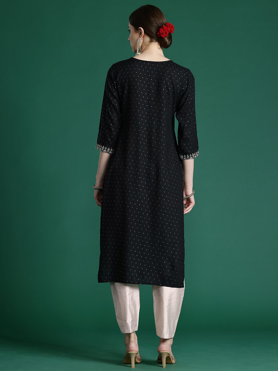 Indo Era Embroidered Sequinned Kurta