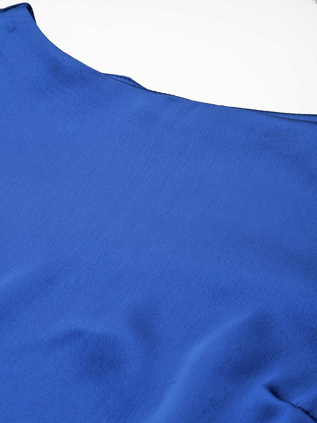 all about you Satin A-Line Midi Dress with Belt